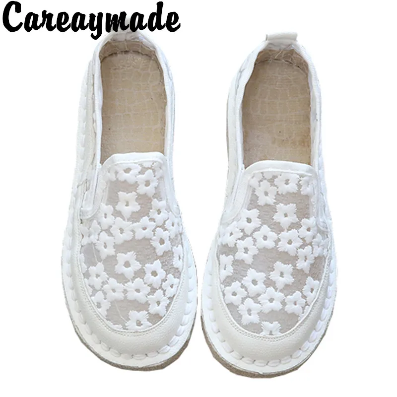 

Careaymade-Daisy art sandals flat shoes comfortable low top women's shoes simple forest leisure shoes small white shoes