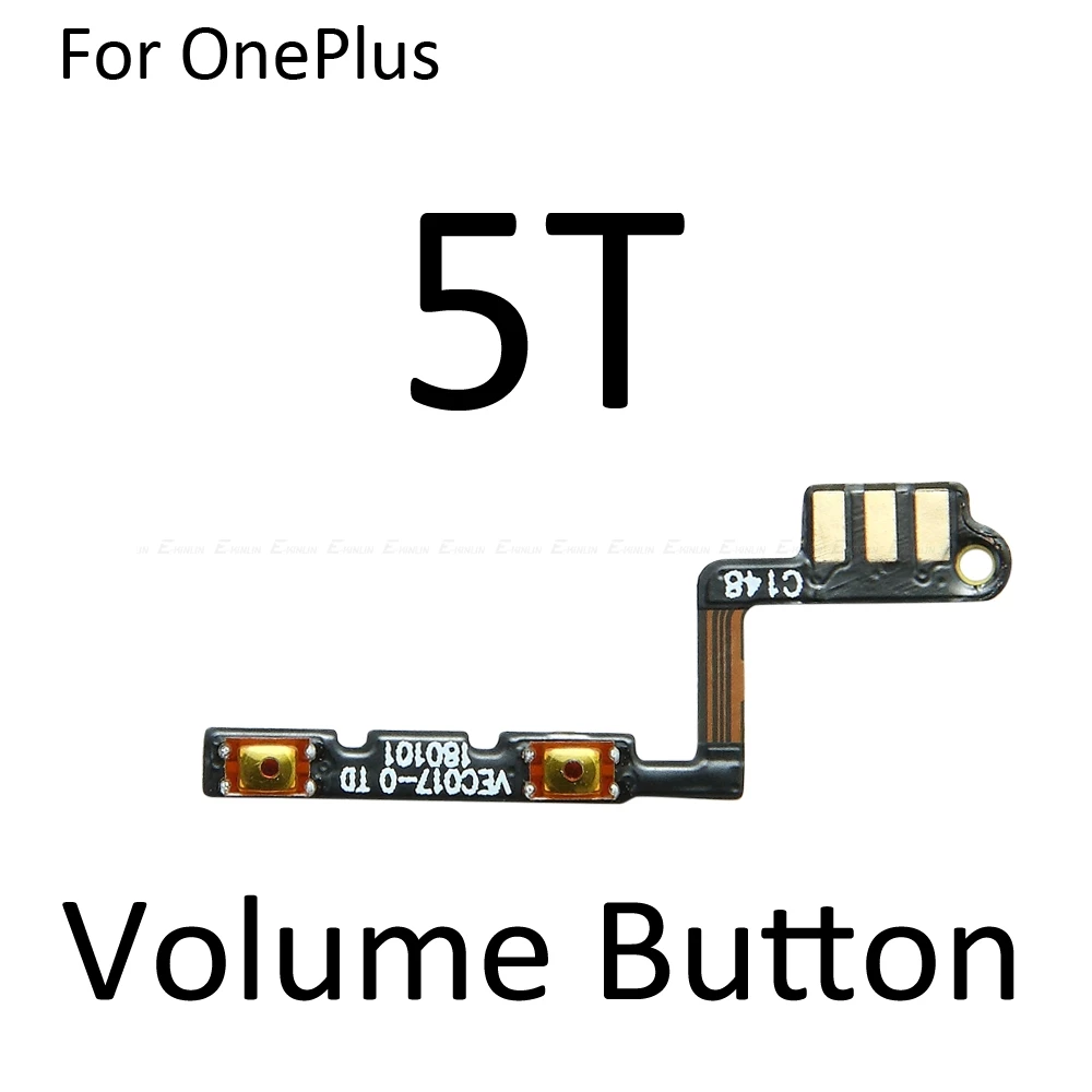 100% New Volume Button Power Switch On Off Key Ribbon Flex Cable For OnePlus 3 3T 5 5T 6 6T 9R Replacement Parts