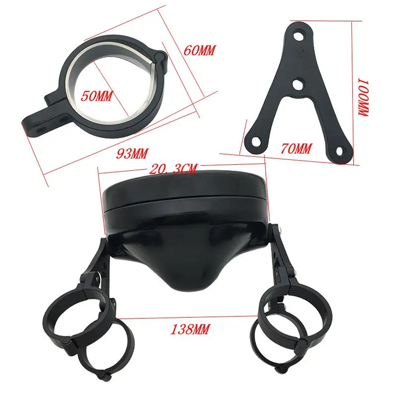 Universal Motorcycle7 Inch Headlight Housing Both Sides Bracket 7 Inch Headlight Mounting Bracket Adjustable.