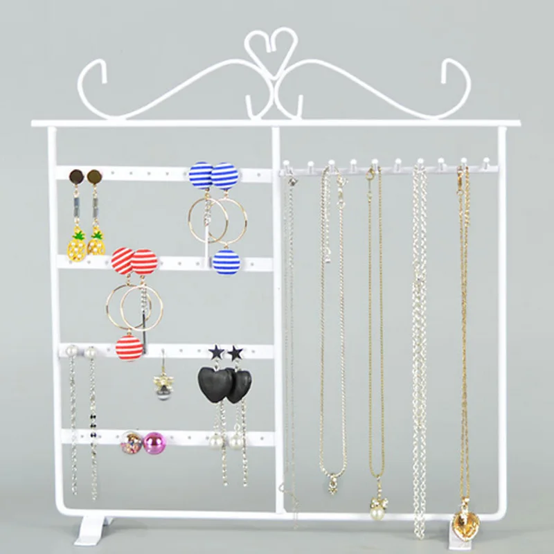 Metal Gfit Stud Jewelry Display Box Necklace Pandents Ring Earrings Organizer Jewellery Packaging Holder Stud Wholesale