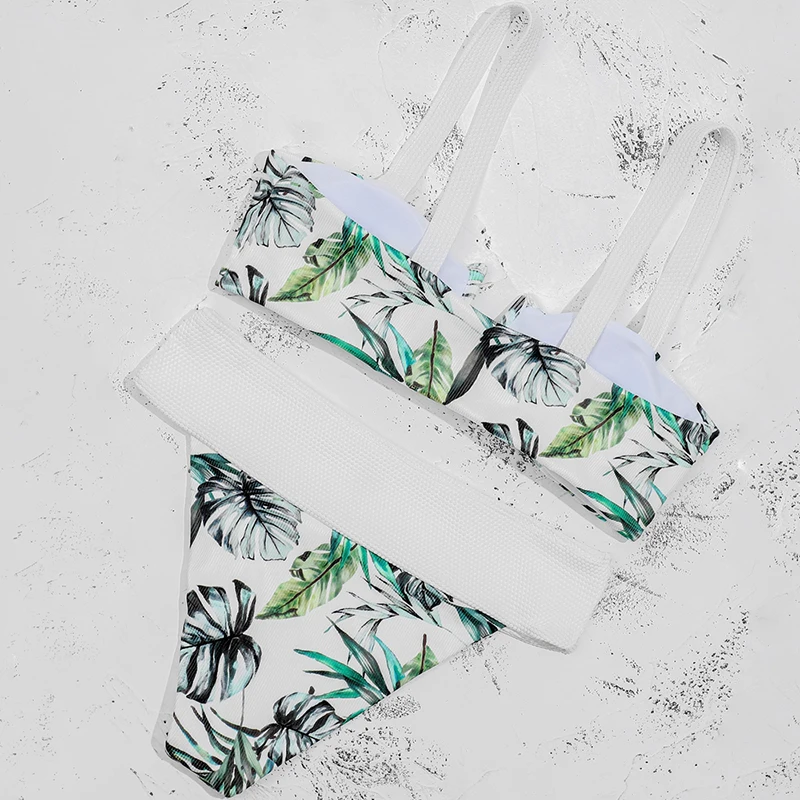 ZTVitality feuille imprimé nœud Bikinis Push Up Bikini 2025 nouveauté soutien-gorge rembourré à armatures taille moyenne maillot de bain Sexy maillots de bain femmes