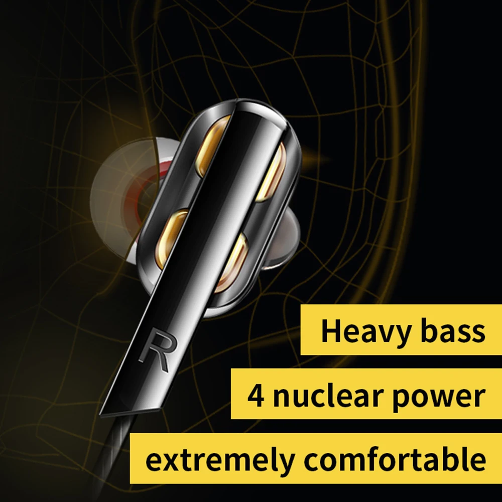 Origqkz CK3 Earphone Berkabel Stereo Bass Drive Ganda Headset Olahraga In-Ear dengan Mikrofon Headset Gaming Earbud Mini Fon De Ouvido QKZ