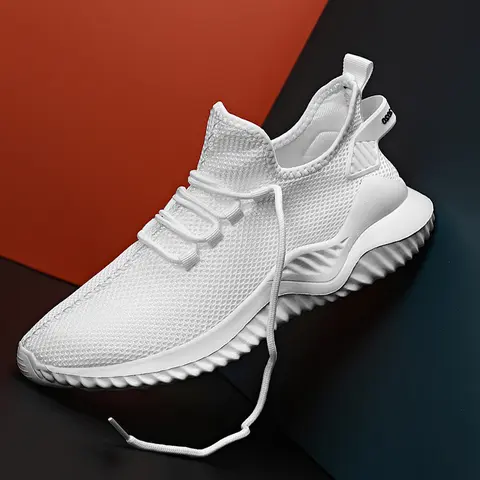 Men sneakers shoes casual light breathable fashion summer outdoor sport white large size mesh walking classic large size 13 shoe