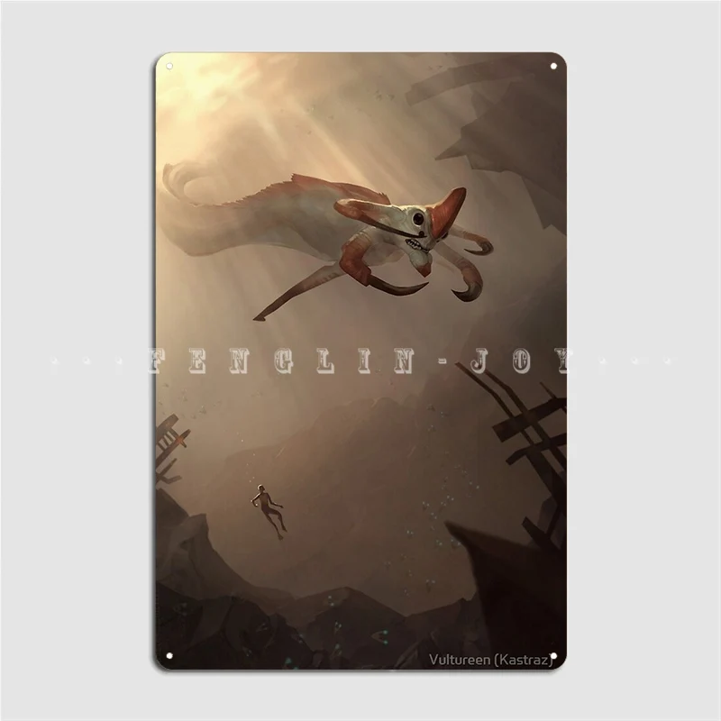 Подводный жнец Leviathan, металлический знак, настенная пещера, паб, гараж, обычный жестяные пластинки Sign, постер