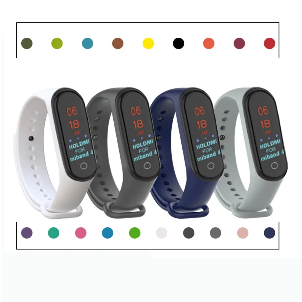 Strap For Xiaomi Mi Band 4 3 Silicone Sports Wristband For Mi Band 3 4 TPU replacement strap For XiaoMi Mi Band 4Bracelet
