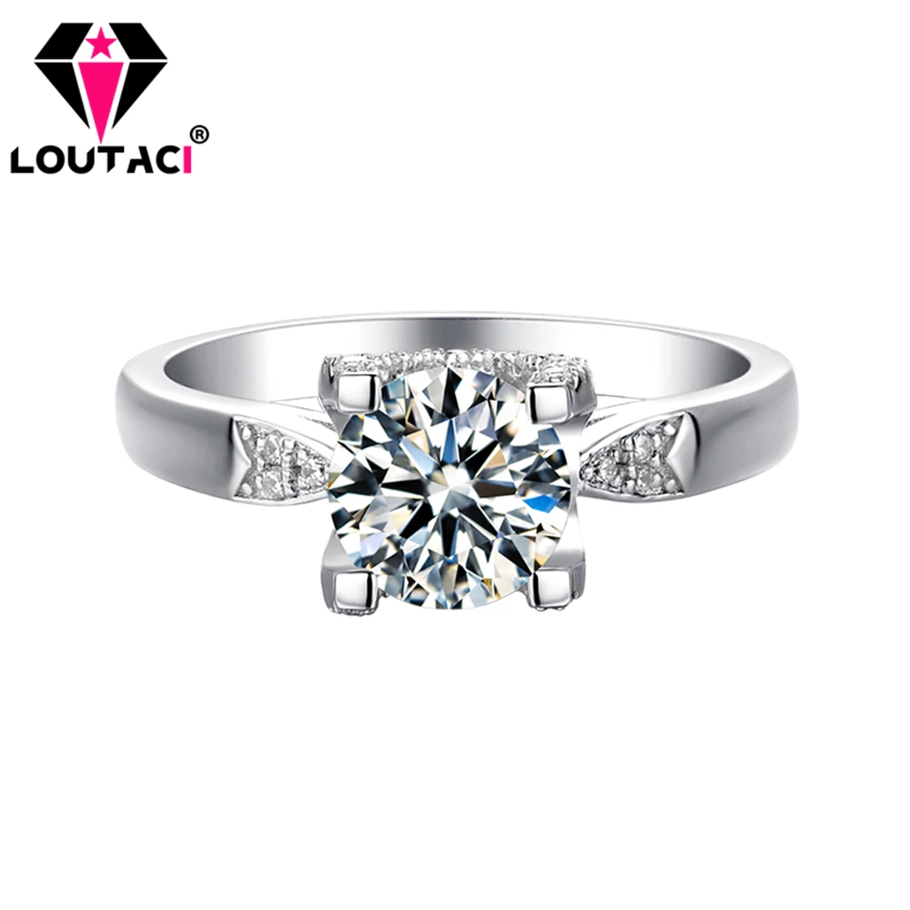 Best Moissanite Prices Swallow Tail Bull Head Ring  VVS1 Cut D Color S925 Sliver Round Ring Designs for Women