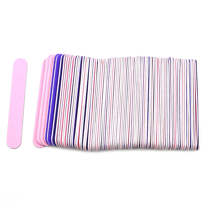 50/100 Pcs Double-sided Wood Nail Files Nail Accessories Manicure Tools Limas 150/180 Wooden Pedicure Sanding Nail Buffer Polish