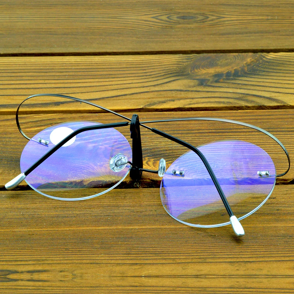 Clara Vida Round Style Rimless Oversized Titanium Alloy Reading Glasses +0.75 +1 +1.25 +1.5 +1.75 +2 +2.5 +2.75 to +4