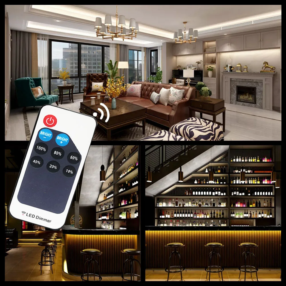 9Key/11Key/14Key Controller SingIe Color Led ControIIer With Led Remote Dimmer For 5050 3528 2835  Led Strip DC5-24V