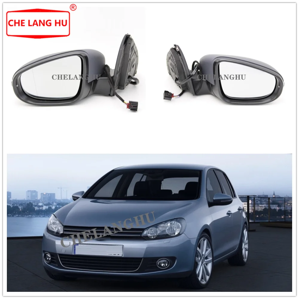 

For VW Golf 6 A6 MK6 2009 2010 2011 2012 2013 Car-styling Rear Electric Adjustable And Heated Mirror With Turn Singal Light