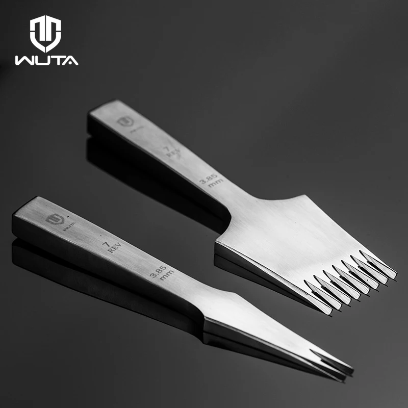 

WUTA NEW High Quality Sharp Leather Chisel French Style Pricking Iron Die-steel Leather Punching Tool Polish-2.7/3.0/3.38/3.85mm