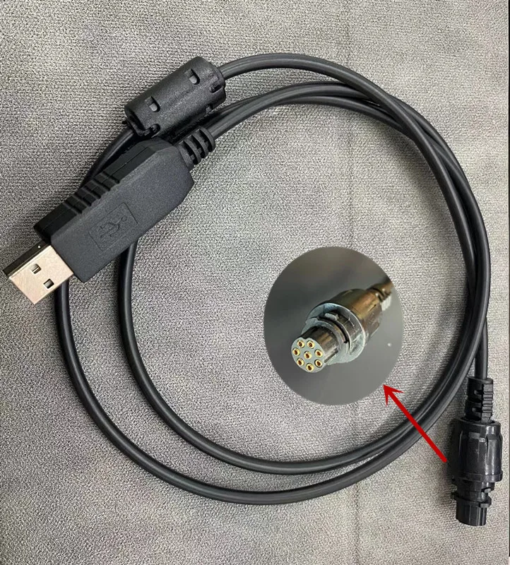 PC109 USB to 8-pin Aviation Connector Programming cable for Hytera MD610 MD620 MD650 car digital radio