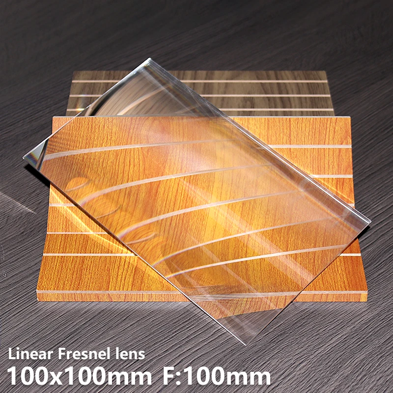 

Linear Fresnel lens 100x100mm F100mm spot Striped Wall lamp Precision inspection Special lighting UV curing lamp Customizable