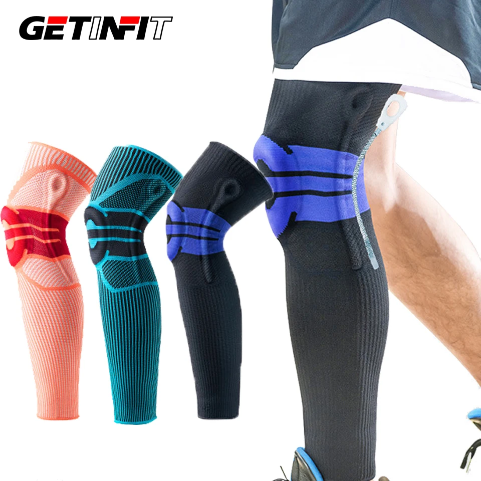 

Getinfit Extended Compression Elastic Knee Pad Spring Knee Support Sports Kneepad Non-Slip Fitness Basketball Brace Protector