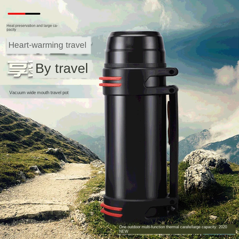 

New Style Simple Travel Vacuum Flasks Stylish Portable Double-layer Vacuum Insulation Outdoor Sports Insulation Water Bottle