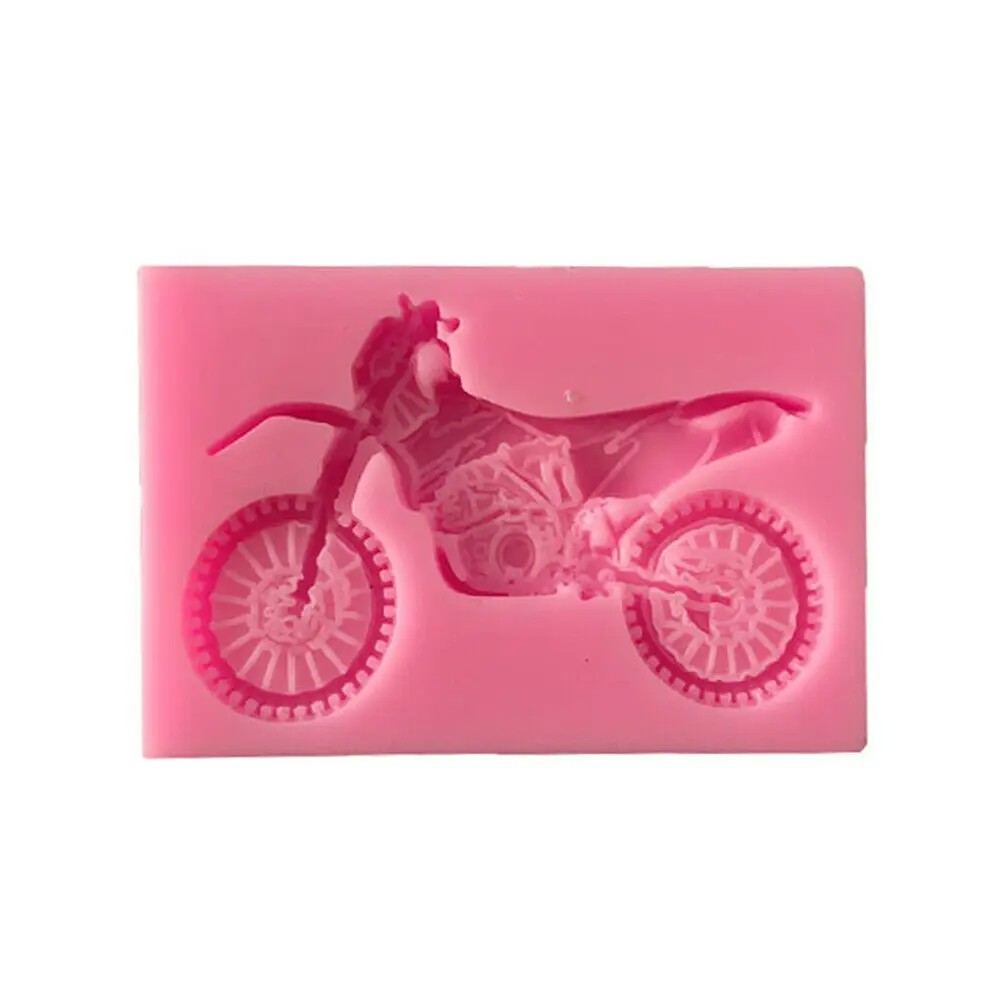 3D Motorcycle Silicone Molds Cake Decorating Fondant Mold DIY Baking Clay Candy Chocolate Gumpaste Moulds Kitchen Tools