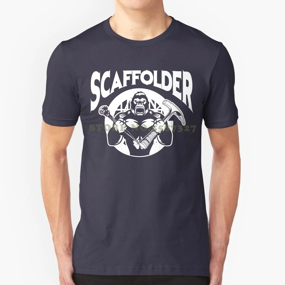 Scaffolding Scaffolder T Shirt Guild Elm Guild Emblem Gorilla Top Tee 100% Cotton Humor Loose Crewneck Tee Shirts