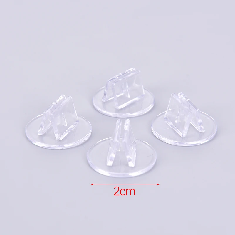 10 Pieces Plastic Cards Stand Unique Transparent Fixed Props for 2mm Paper Board Games Cards