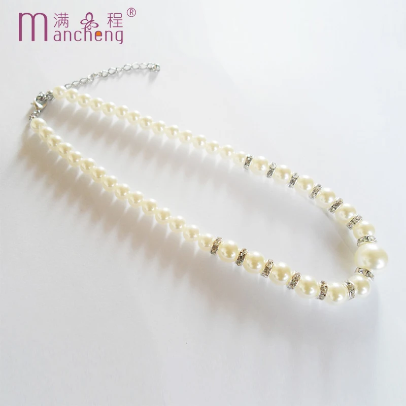 tiki sokolov Pearl Beads Necklace Women Classic Style Set Auger Crystal Collar Party Jewelry 2024 Wholesale