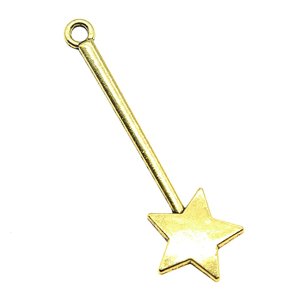 10pcs 48mm Charm Magic Wand 3 Colors Fairy Stick Charms Magic Wand Pendant Charms For Jewelry Making