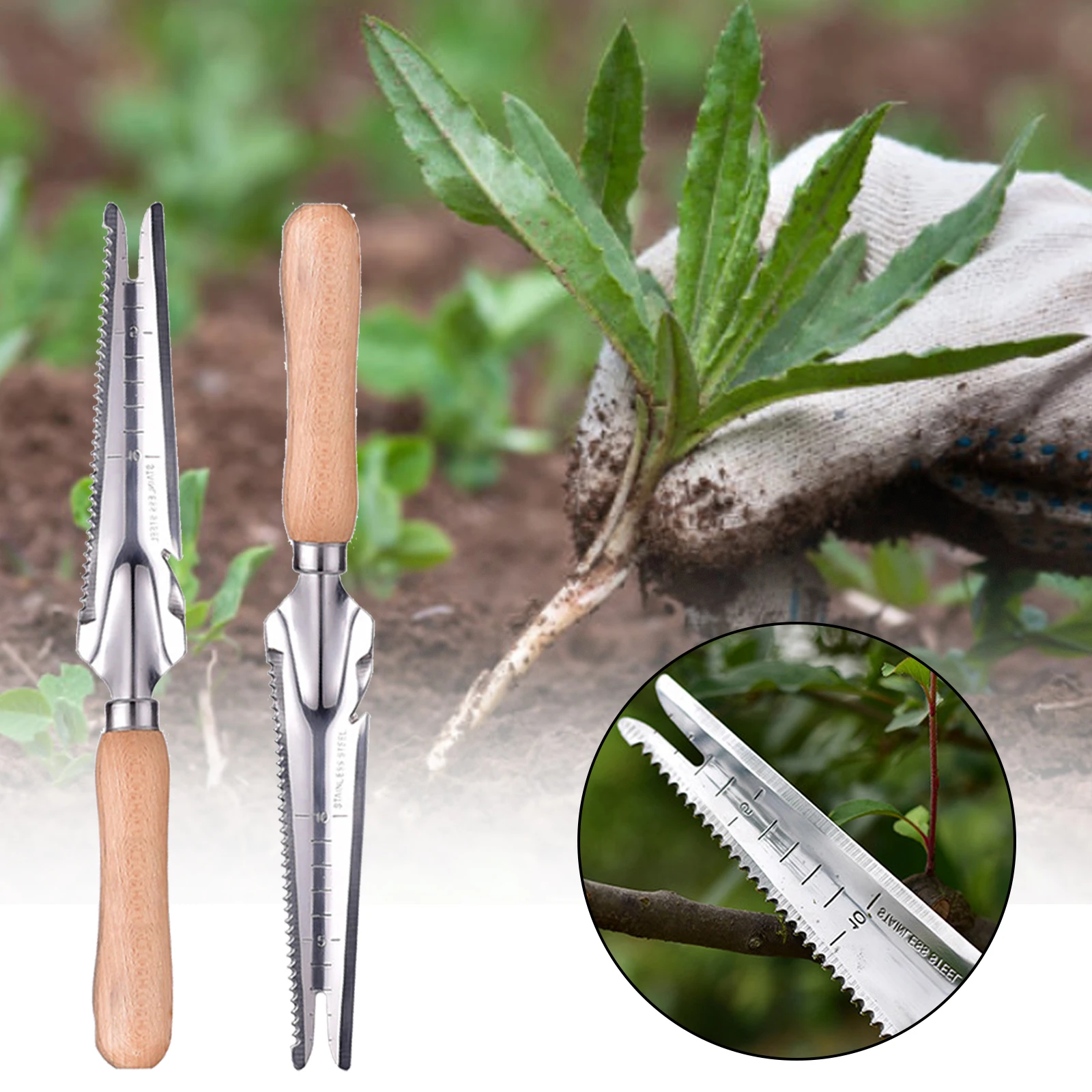 Deshierbe de mano para jardín, herramienta de deshierbe de 33CM, cuchillo de excavación portátil, herramientas de corte