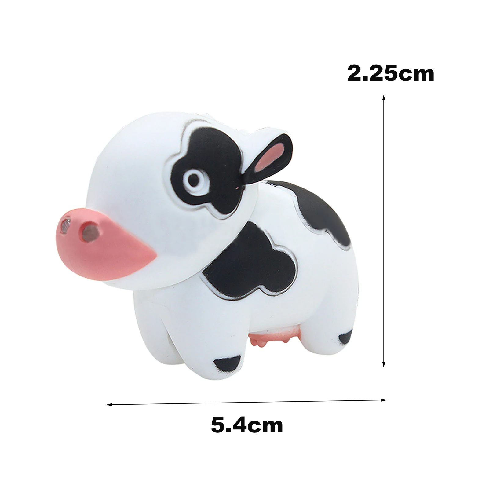 Cute Cow LED Keychain with Sound Mini Camera Sounding Luminous Bag Key Chain Pendant Christmas Creative Keyring Gift llaveros