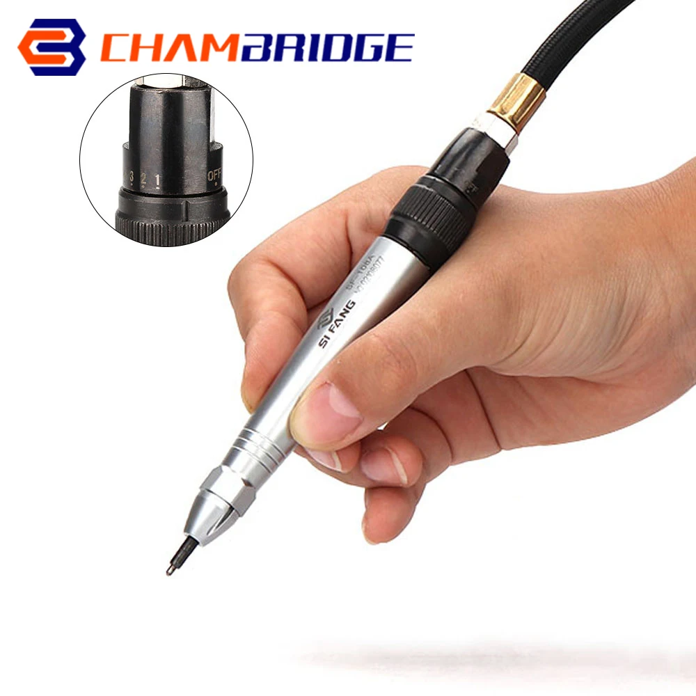 Air Micro Die Grinder Kit Grinding Cutting Mini Pneumatic Polishing Engraving Lettering Tool Hose Scribe Engraving Pen 16500RPM