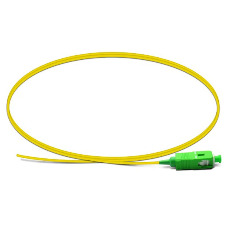 50Pcs SC/APC Singlemode Pigtail SM G657A2 0.9มม.1M 1.5M 2MความยาวOptical Fiber pigtailสีเหลืองLSZHแจ็คเก็ต