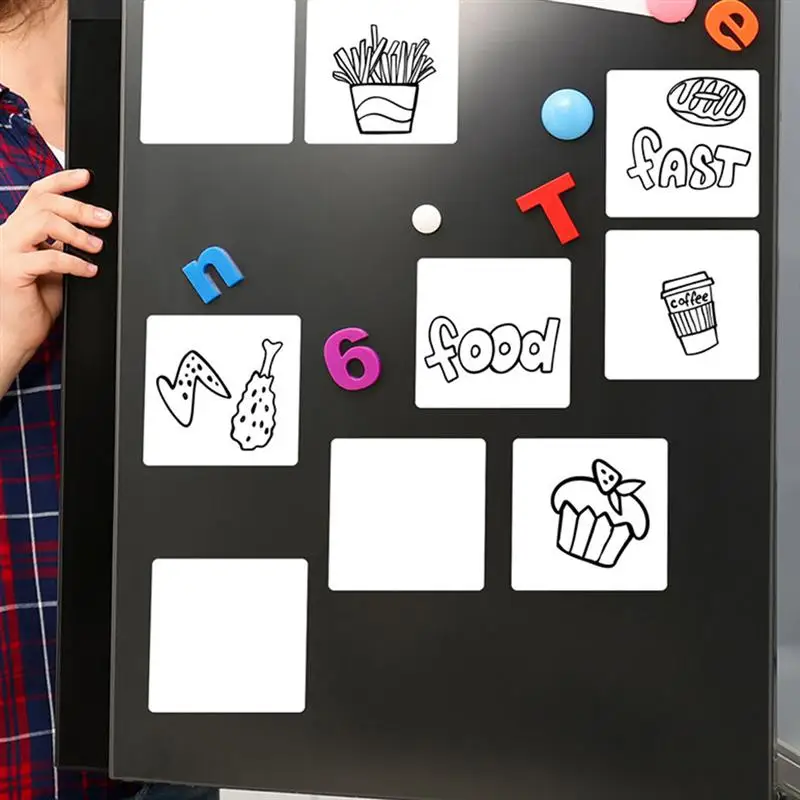 Imagem -02 - Removível Whiteboard Adesivos com Caneta Faça Você Mesmo Dry Erase Sticky Notes com Uma Caneta 12 Pcs