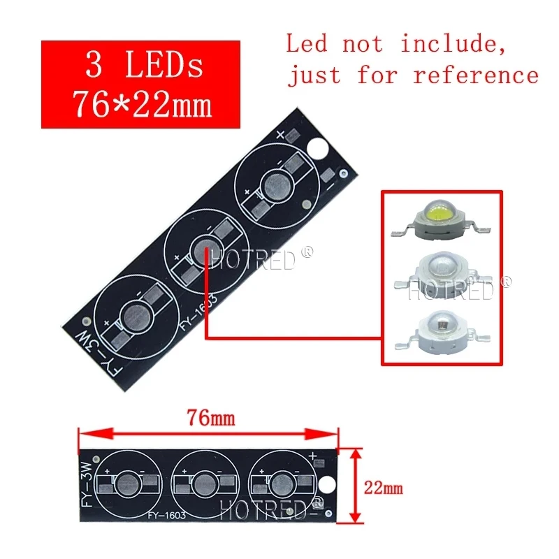 10pcs 1W 3W 5W LED Aluminum Base Plate 76mm 245mm 300mm 500mm PCB Board DIY For 3 9 12 21 10 30 36W Watt High Power Light Beads