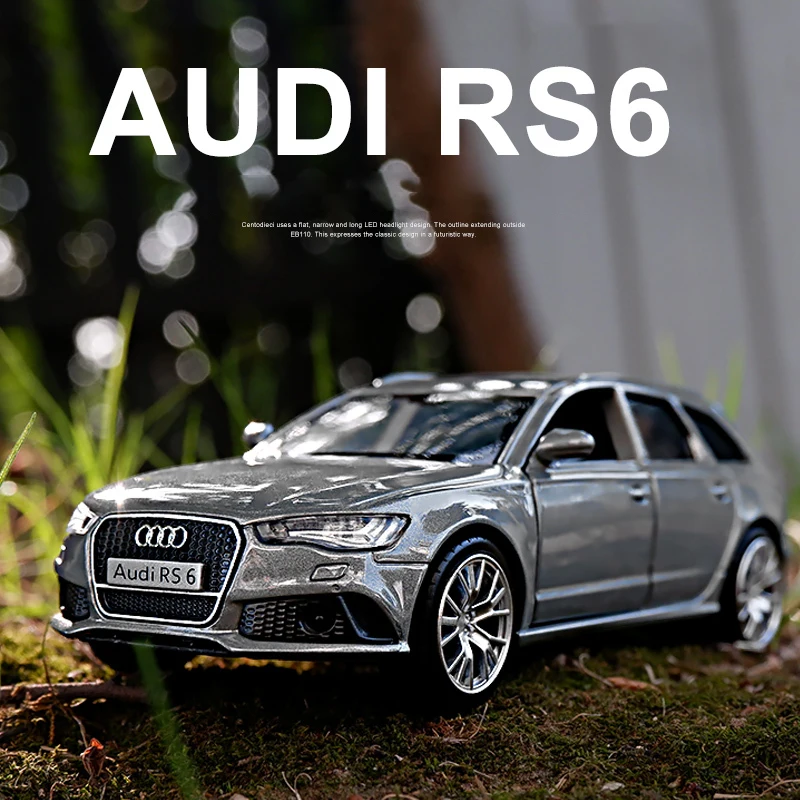 Maßstab 1:36 Audi RS6 Station wagon Diecast Legierung Metall Luxus Auto Modell Pull Back Auto Für Kinder Spielzeug Mit Sammlung