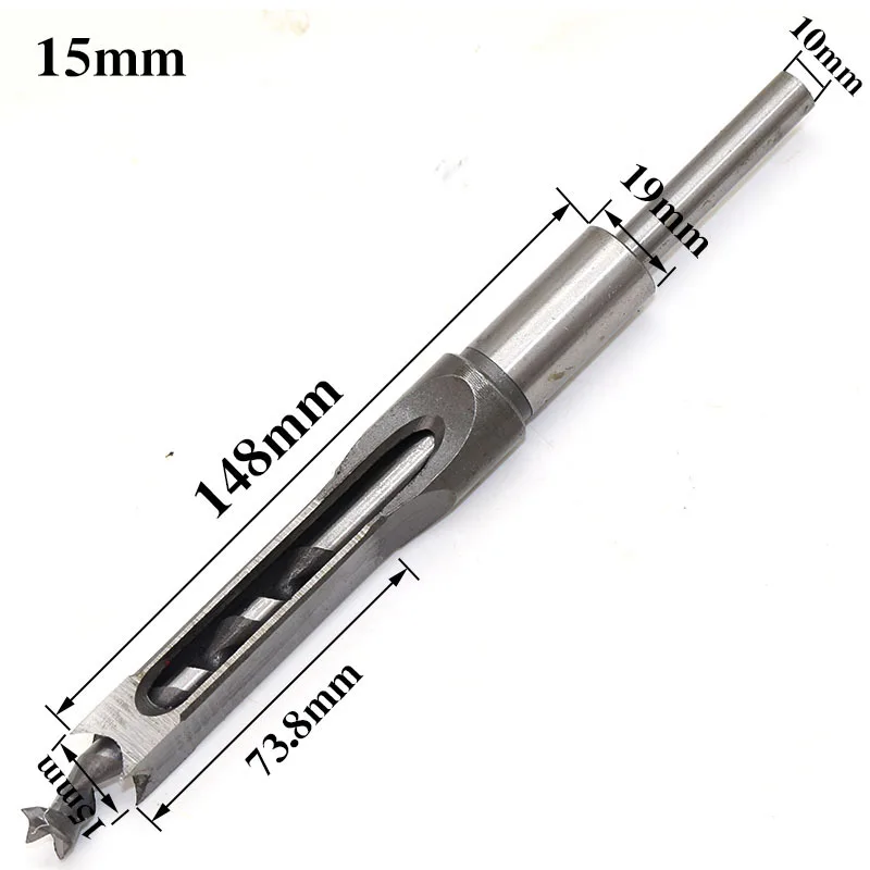 ALLSOME HSS Square Hole Drill  Woodworking Drill Bits Auger Mortising Chisel Drill Set DIY Furniture Square Woodworking Tool