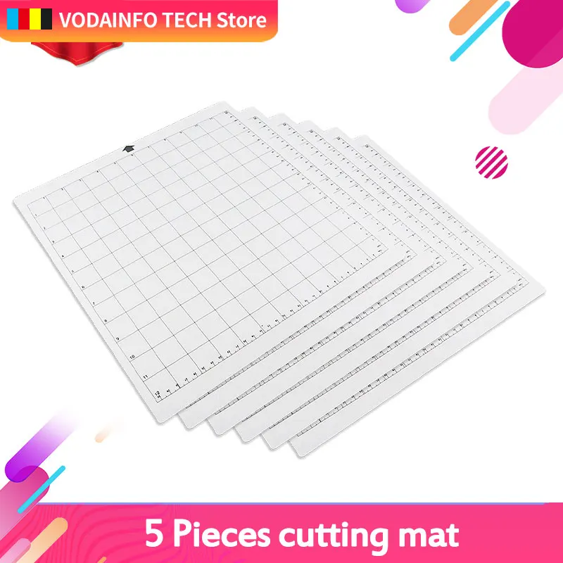 3pcs Replacement Cutting Mat Transparent Adhesive Mat with Measuring Grid for Silhouette Cameo Plotter Machine