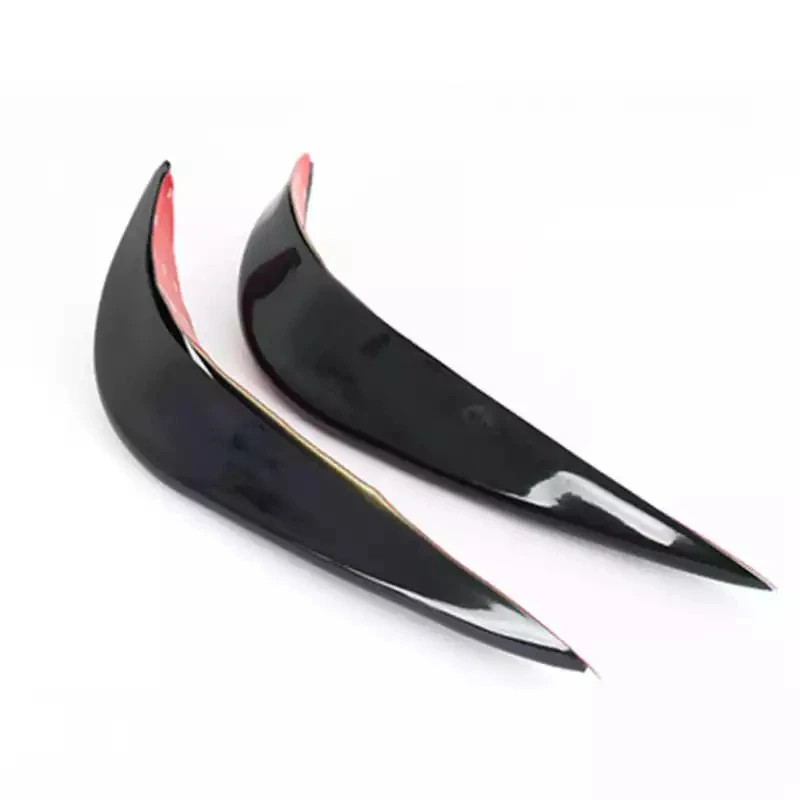 Universal 2pcs Car Front Bumper Lip Splitter Fins Body Spoiler Canards Valence Chin Front Bumper Lip Protection Bumper