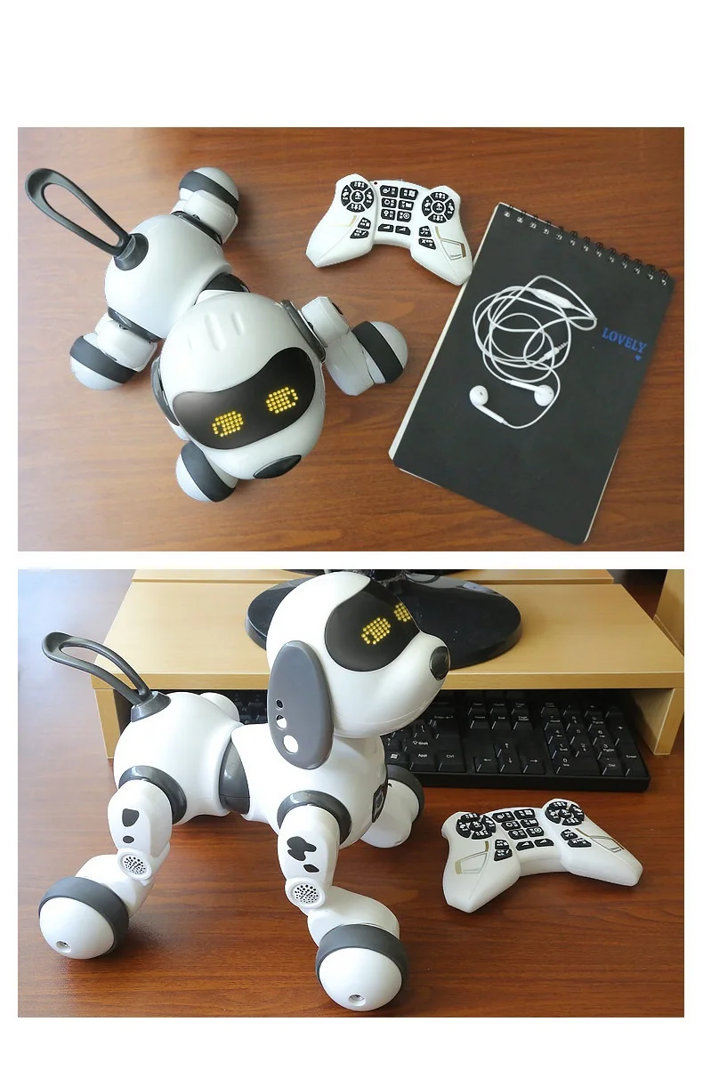 Kind pädagogisches Lernspielzeug RC Roboter elektrische intelligente Haustier Hund LED-Licht Geste Sensing Dialog Singen tanzen Roboter Haustier Hund