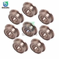 10pcs MF63ZZ Mini Metal Double Shielded Flange Ball Bearing 3mm/6mm/2.5mm Radial Shaft Used in Automobile Helicopter