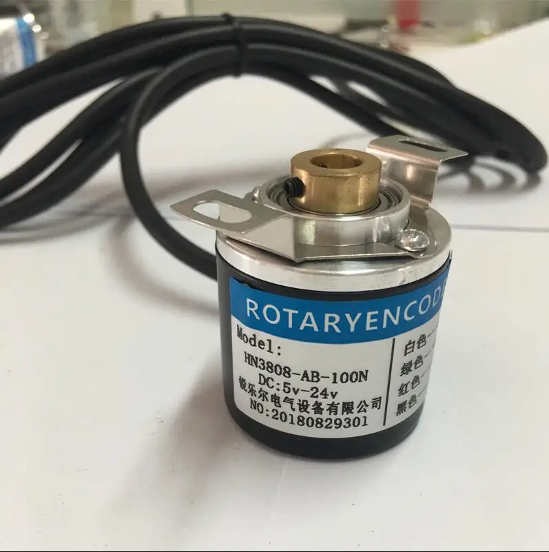 

RLE3808-AB-100N brand new industrial hollow shaft encoder 1000 pulse 600.400.100 AB phase NPN (8-24v), PNP (5-24v) single chip 5