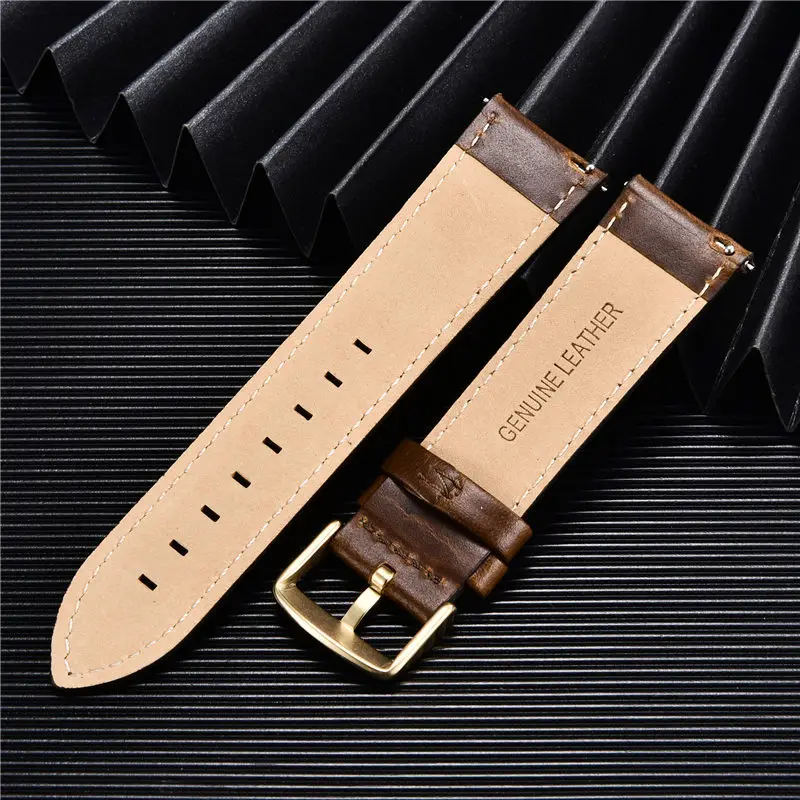 Quick Release Straps Men Women Bracelets Genuine Leather Watchband 18mm 20mm 22mm Business Watch Band DW Watch Accessories