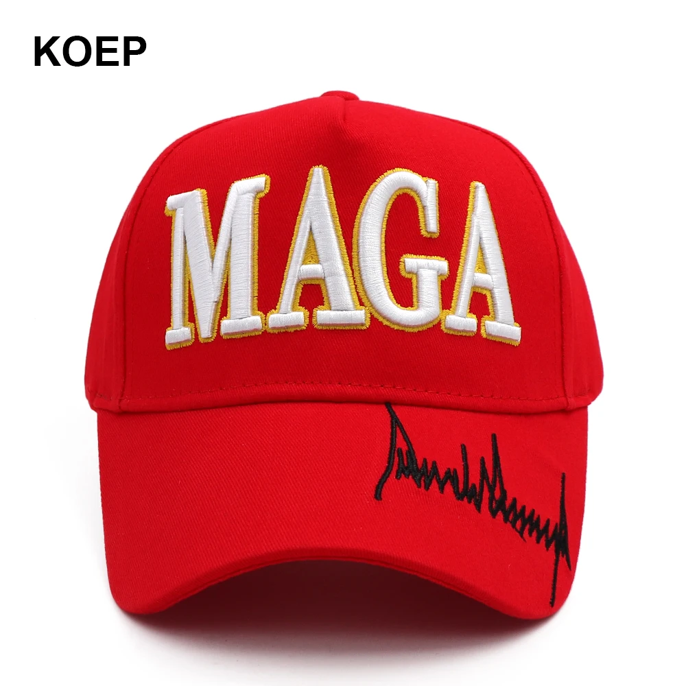 New Donald Trump 2024 Cap USA Flag Baseball Caps MAGA Trump Signature Snapback President Hat 3D Embroidery Drop Shipping