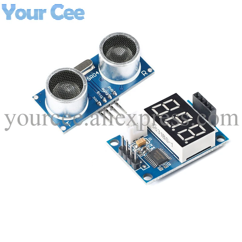 HC-SR04 Ultrasonic Distance Measuring Transducer Sensor Detector Ranging Module with LED Digital Display Control Board 2-400CM