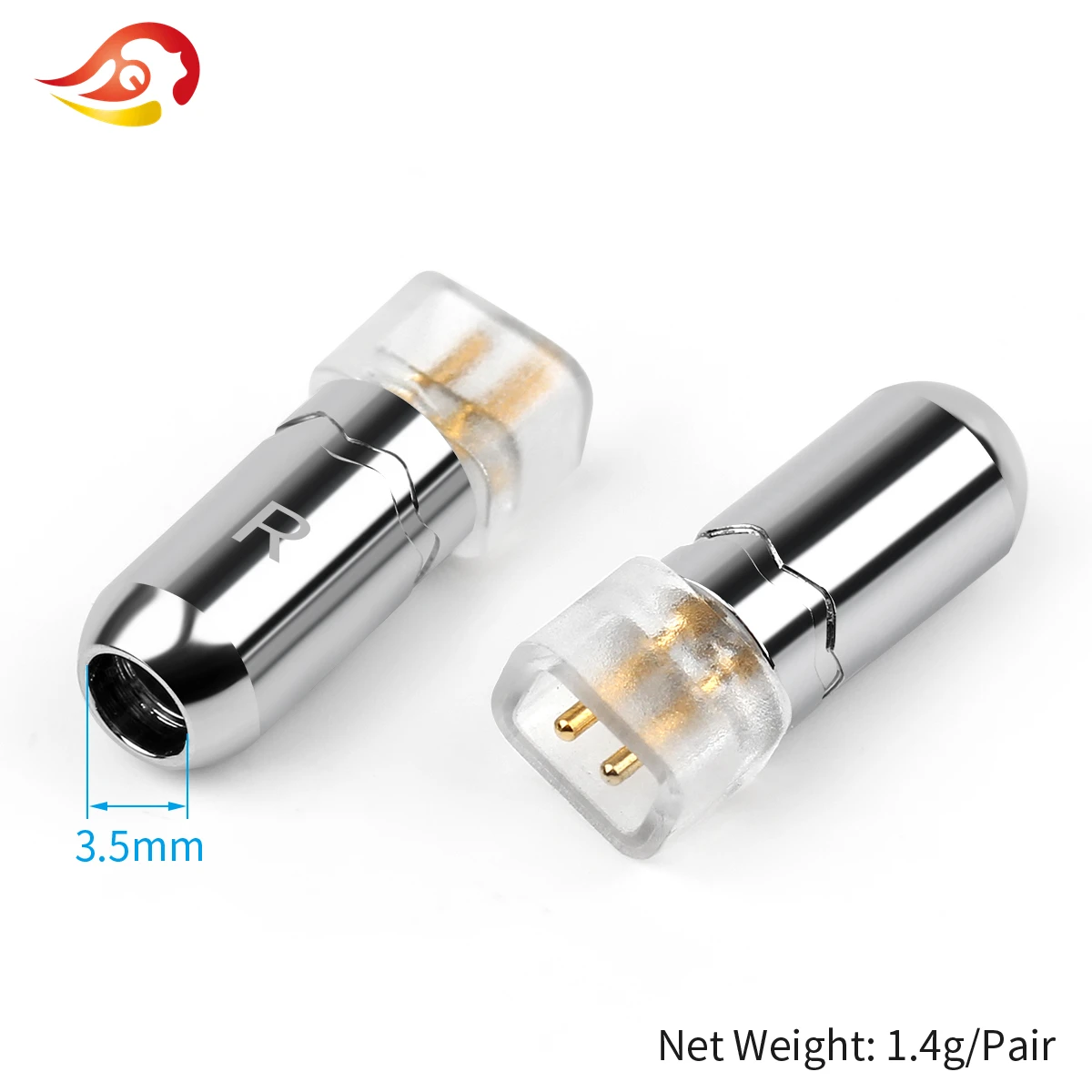 QYFANG Aluminum Alloy Plug Audio Jack 0.78mm Earphone Pin Wire Connector Adapter For UE18Pro UE11Pro UE7Pro Series Headphone