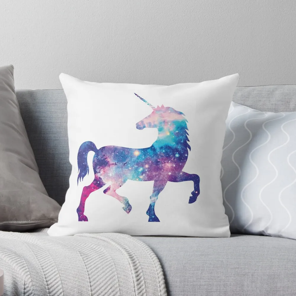 Cosmic watercolor unicorn Throw Pillow Pillow Case Polyester Home Decora Pillowcases Throw Pillow Case kussensloop almohada