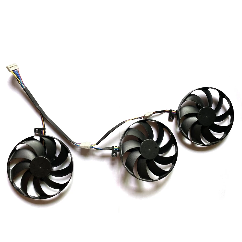 Placa gráfica acessórios de refrigeração 7PIN 12V 3PCS FDC10U12S9-C RX5700 GPU FAN para ASUS RX5700 RX5700 XT ROG STRIX RTX2080TI 8GB