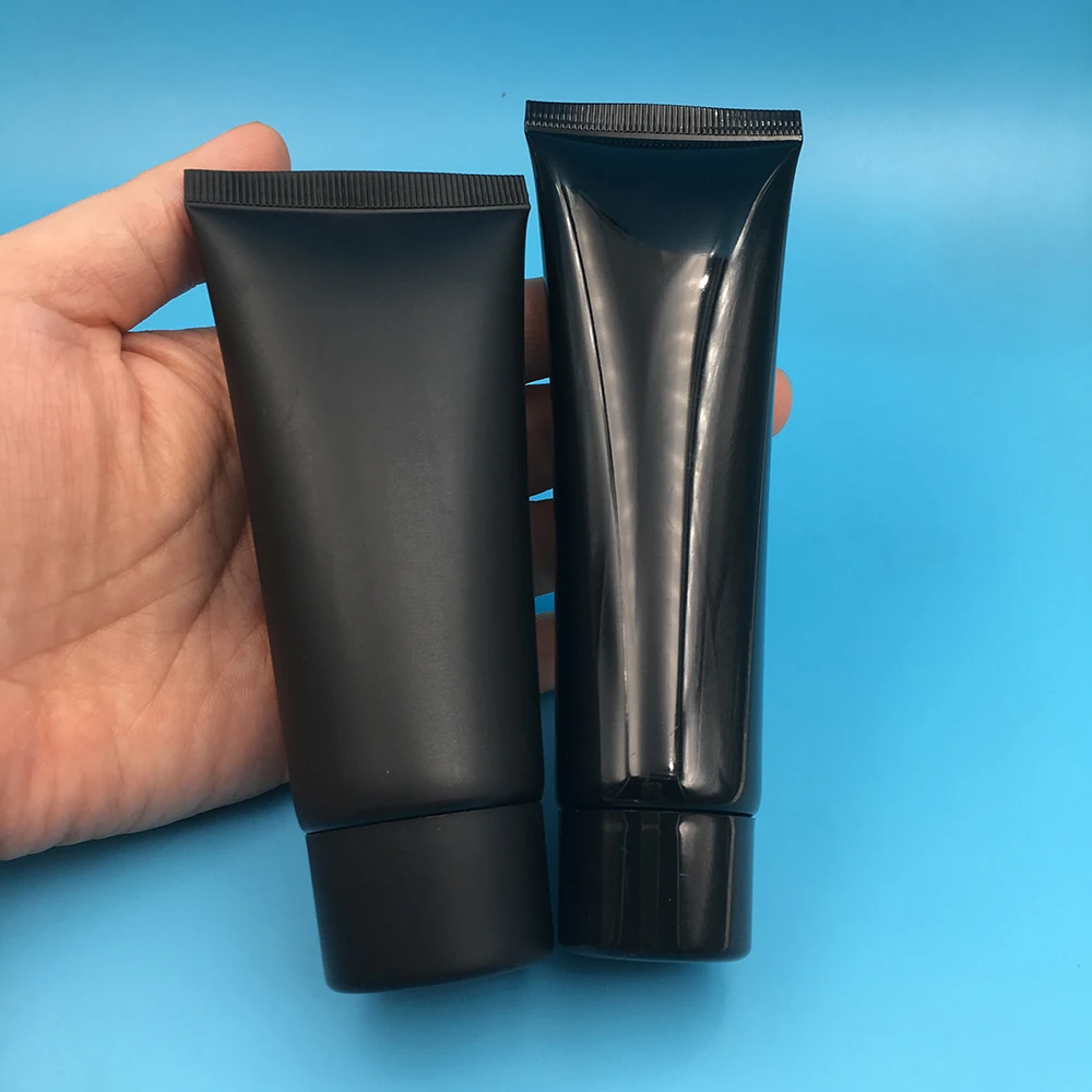 10ml 30ml 50ml 100ml 200g Black Plastic Soft Bottle Squeeze Tube Lotion Cream Packaging Empty Cosmetic Container