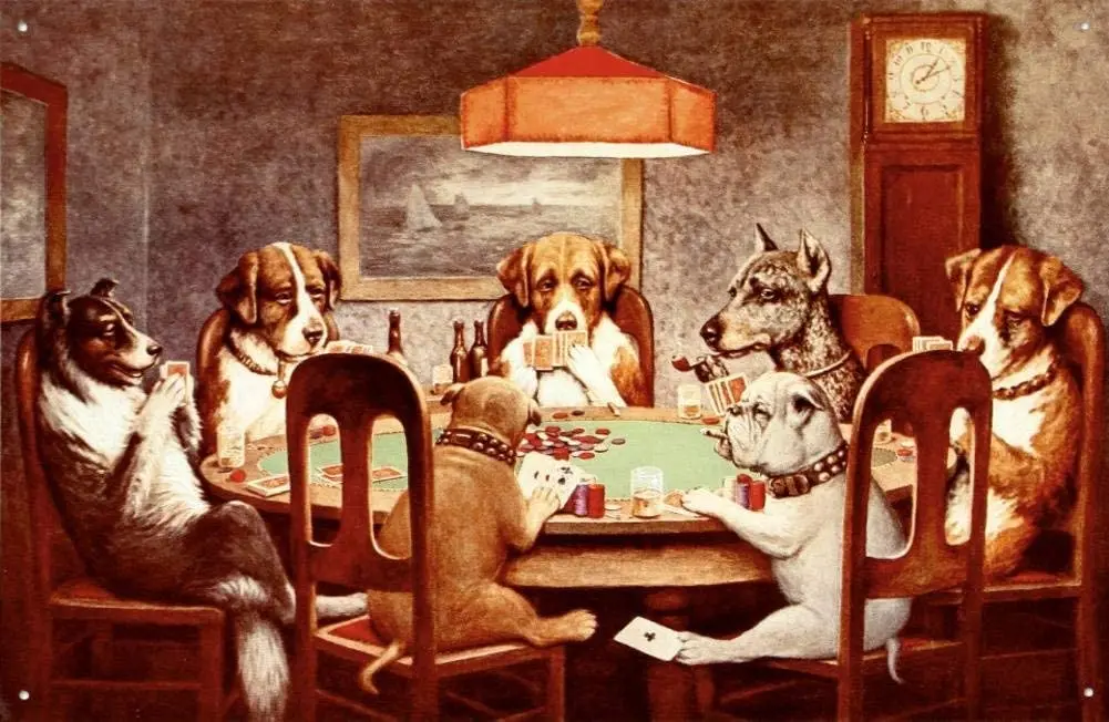 Coolidge - iron wall decoration, retro metal poster, poker, for friends in need of dogs, elegant gift