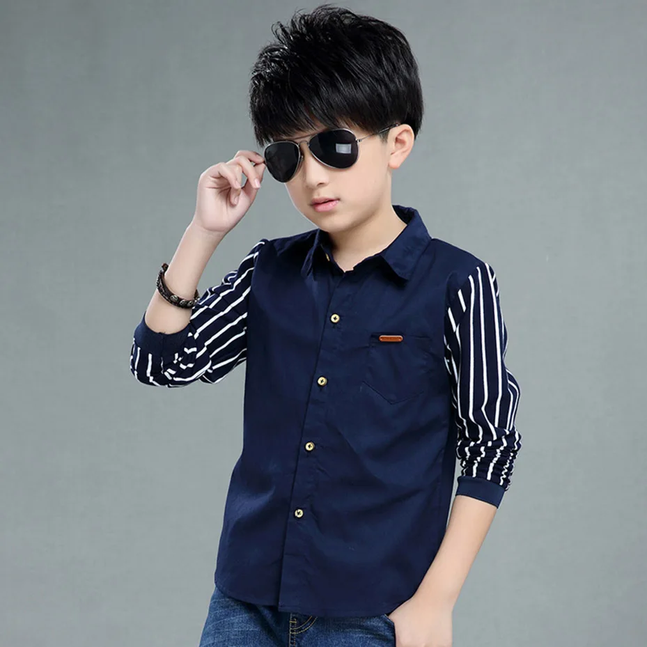 Shirt For boys long sleeve School Boys Formal Dress Shirt Children Baby Clothes Kids boys collar shirt Formal birthday Shirts