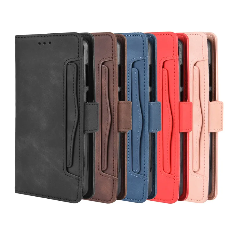 

For Motorola One Vision Case Wallet Skin Feel Leather Phone Cover For Motorola OneVision P50 XT1970-3 with Separate Card Slot