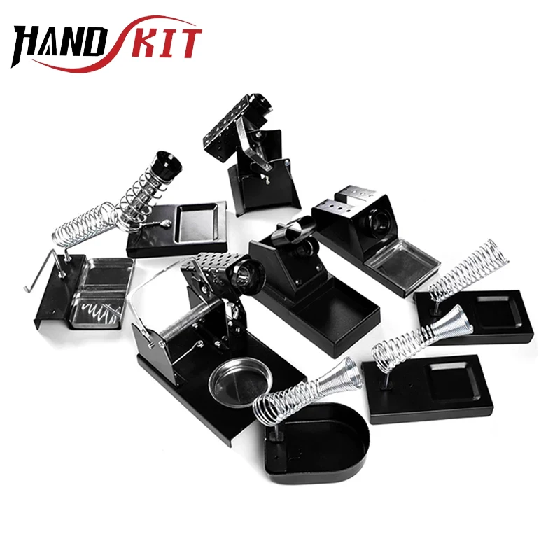 Stainless Steel Soldering Iron Stand Bakelite Protable Holder Repair Tin Welding Cleaning Tools