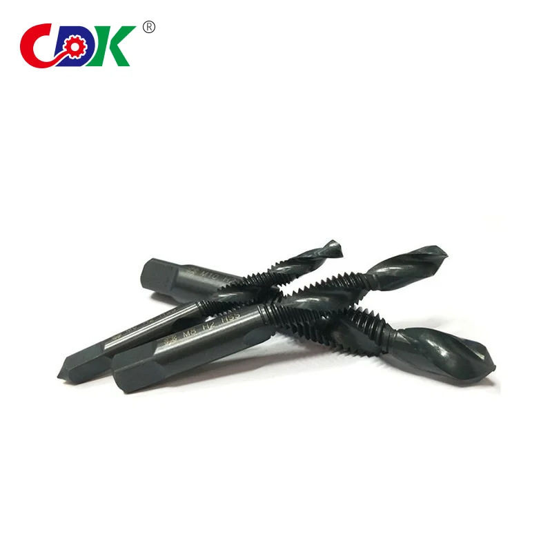 Um m6 1/4 ''hex hss rosca de aço de alta velocidade parafuso espiral métrico composto torneira broca