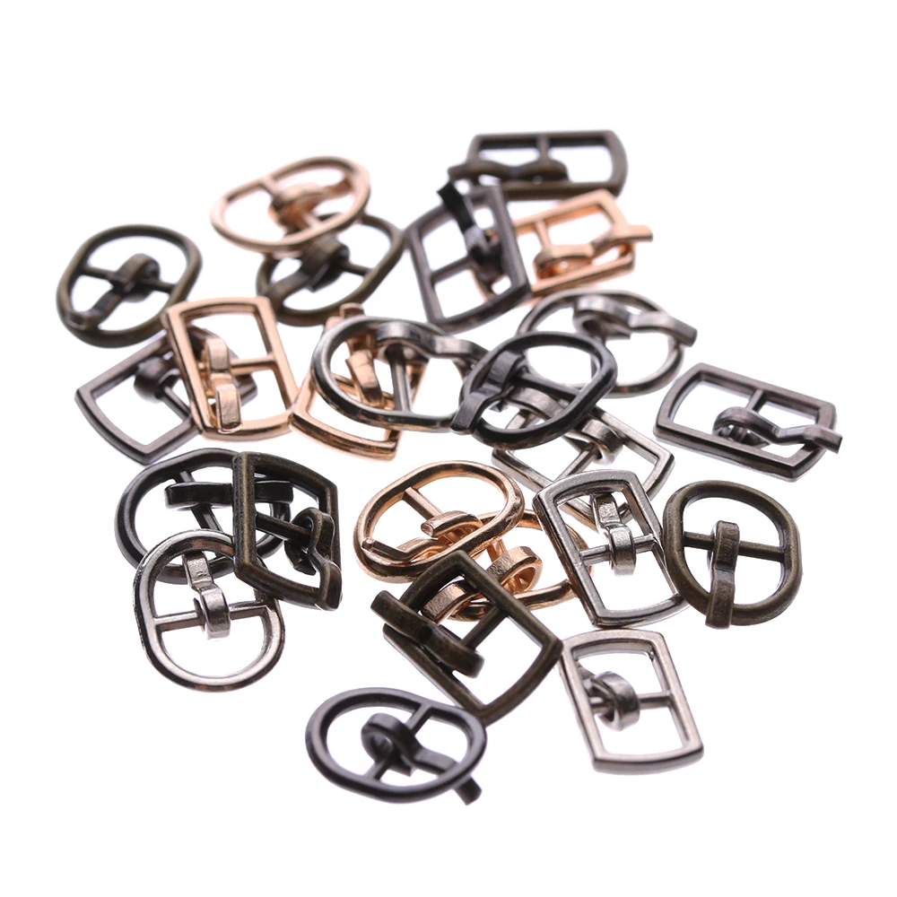 12Pcs 4.5/5.5mm Mini Doll Bags Buckle Ultra-small Tri-glide Belt Buckles DIY Handmade Doll Toy Shoes Clothing Sewing Accessories